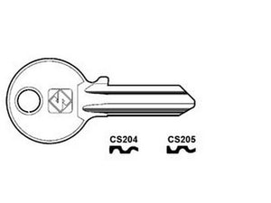 chiavi per cilindri cisa 4 spine grandi - cs205 sx cod:ferx.fer51958
