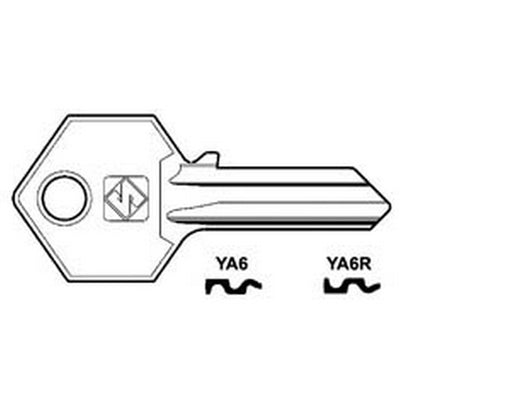 chiavi per cilindri yale 4 spine grandi - ya6 dx cod:ferx.fer55055