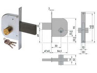 serratura infilare cancelli catenaccio scrocco 42010 mm50 42010500 cod:ferx.fer65337