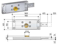 1coppia serratura serranda laterale cilindro fisso doppia mappa - dx-sx accoppiate ka (0733.401) cod:ferx.fer52788