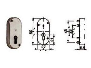 serratura da incastrare a stringa ridotta 33 cod:ferx.fer57738