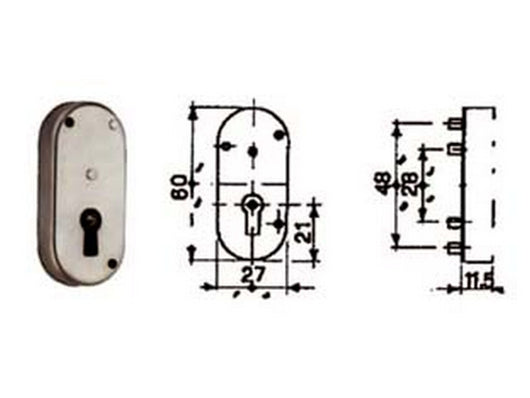 serratura da incastrare a stringa ridotta 33 cod:ferx.fer57738