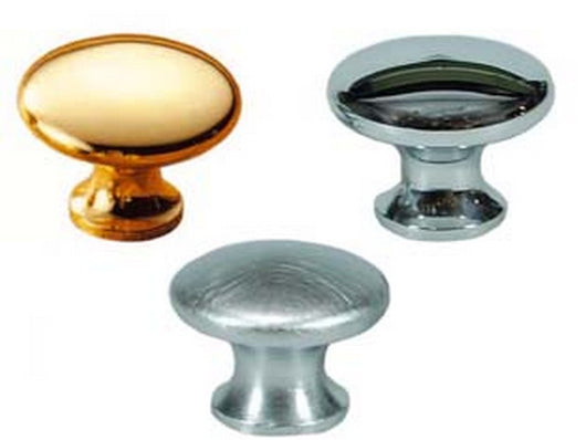 pomoli per mobili in ottone piatti lisci  - ø mm.22 in ottone cromato satin cod:ferx.fer85663