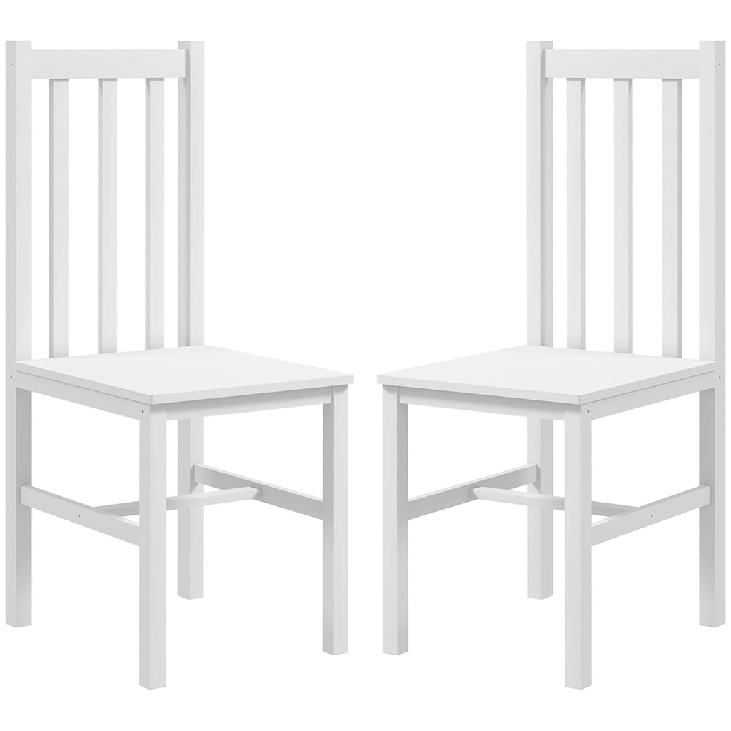 Set 2 Sedie da Pranzo ¨C Xylo ¨C Legno Massello Bianco Design Moderno 38,5x47,5x99 cm