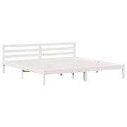Letto matrimoniale | Letto per adulti | Struttura del letto con testiera Bianco 225,5 x 185,5 x 69,5 cm