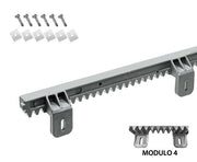 CREMAGLIERA GRIGIO IN NYLON MODULO 4 PER CANCELLI SCORREVOLI MOTORE AUTOMAZIONE