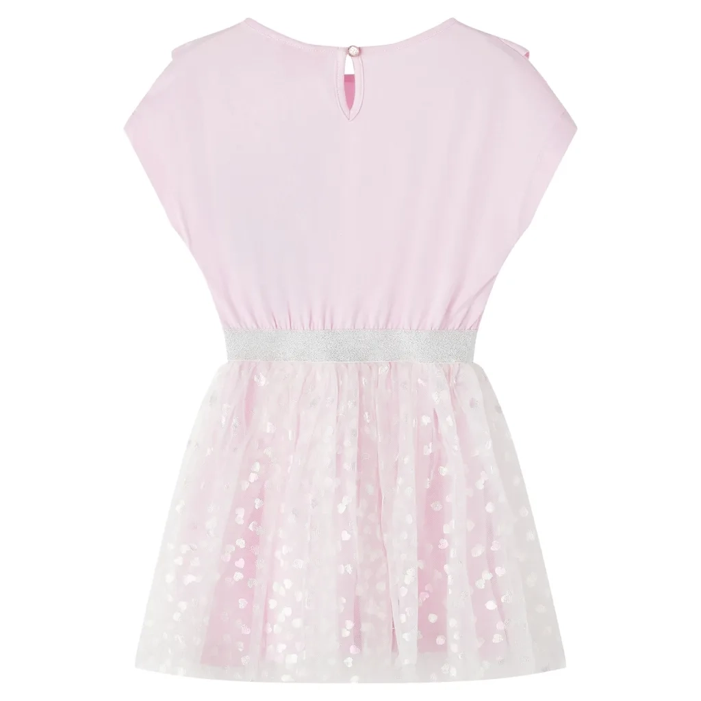 Abito da Bambina con Volant Rosa Chiaro 104 CFW1245791