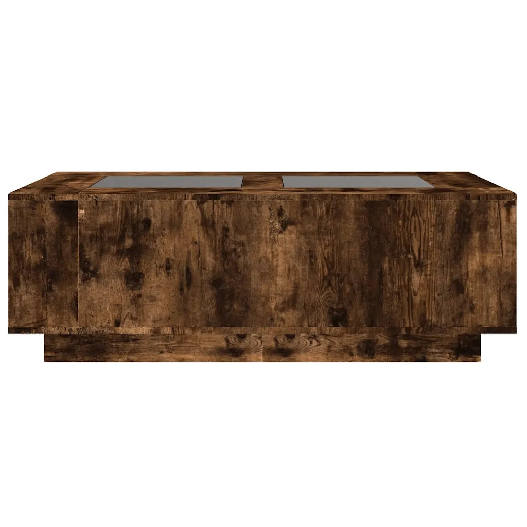Tavolino da salotto | Tavolino da caff¨¨ | Tavolino da Soggiorno con LED Infinity Rovere Fumo 116x69x40 cm