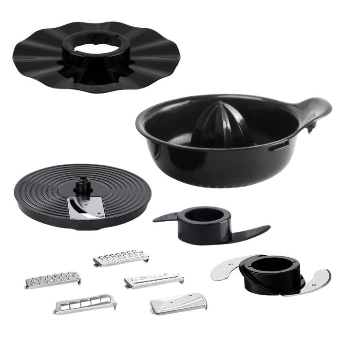 Robot da cucina 2,3L 1000W con 6 velocità, display LED e 10 accessori per tritare impastare e spremere - Sogo