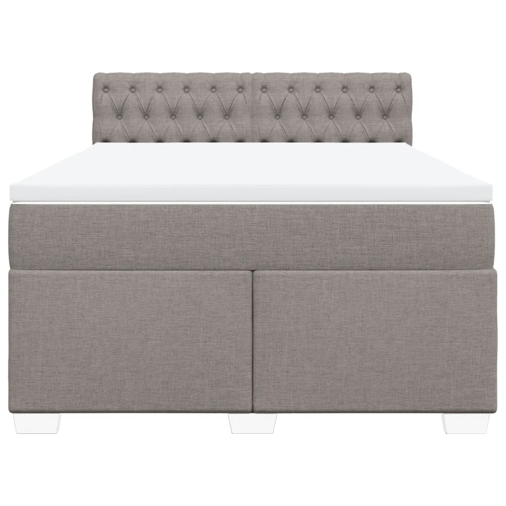 Giroletto a Molle con Materasso Tortora 140x200 cm in Tessuto 3285922