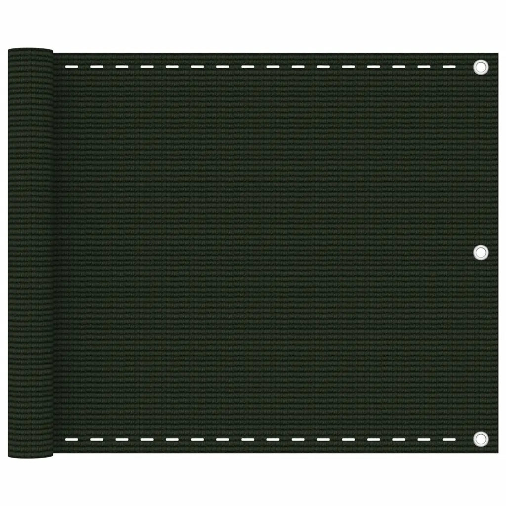 Schermo Frangivista per Balcone Verde Scuro 75x500 cm in HDPE cod mxl 19684