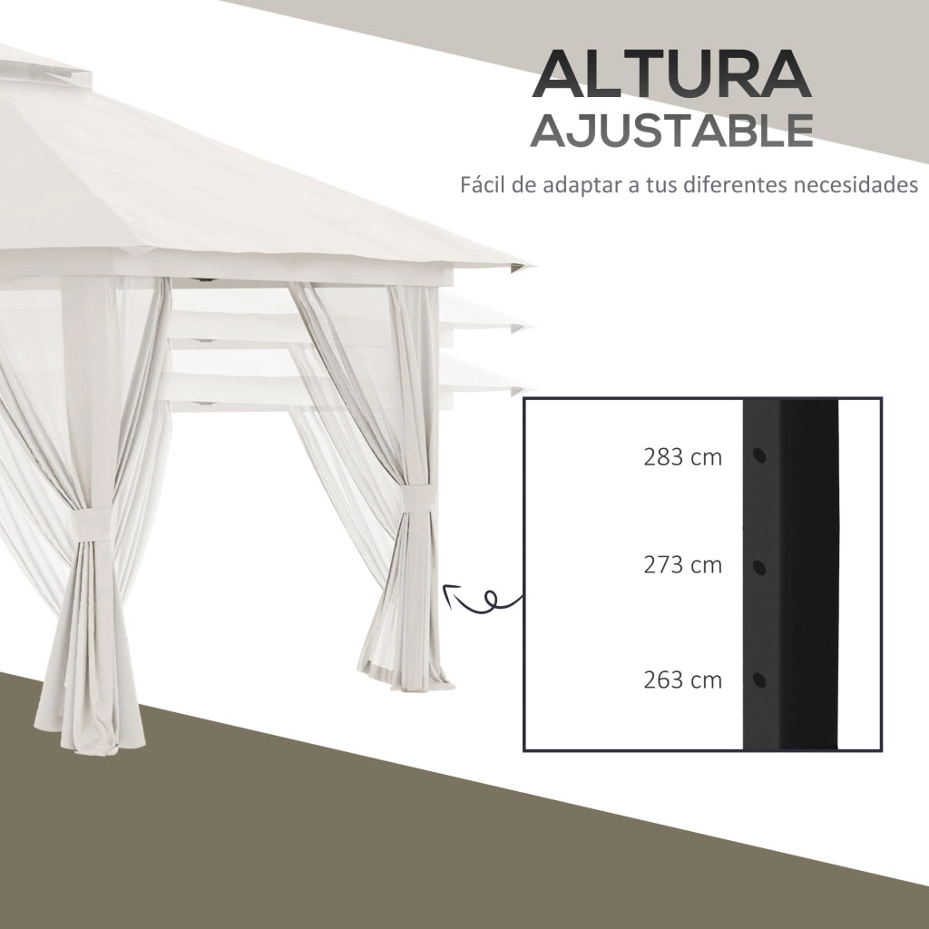 Tenda da giardino pieghevole pop-up ¨C Minimal ¨C 4x4x2,8 m crema