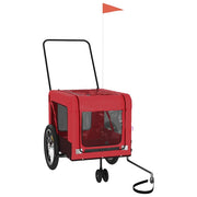 Rimorchio da Bici per Animali Rosso e Nero Oxford e Ferro CFW6418646