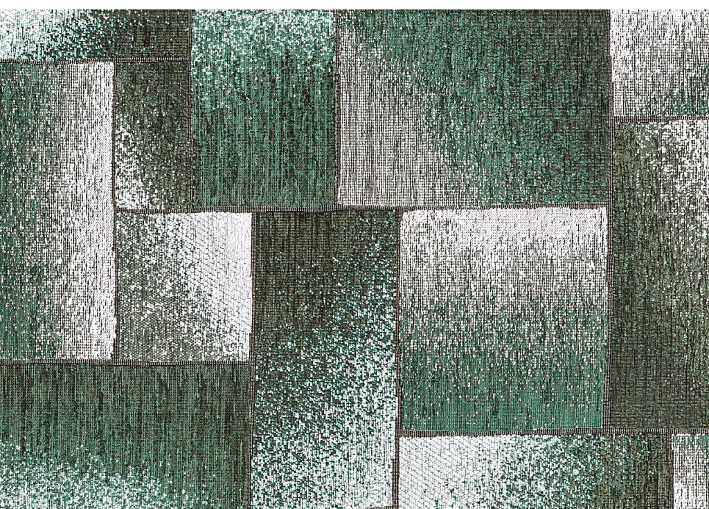 Tappeto Salotto Velour Antiscivolo Disegno Tetrix By Suardi - 85x150 - Verde