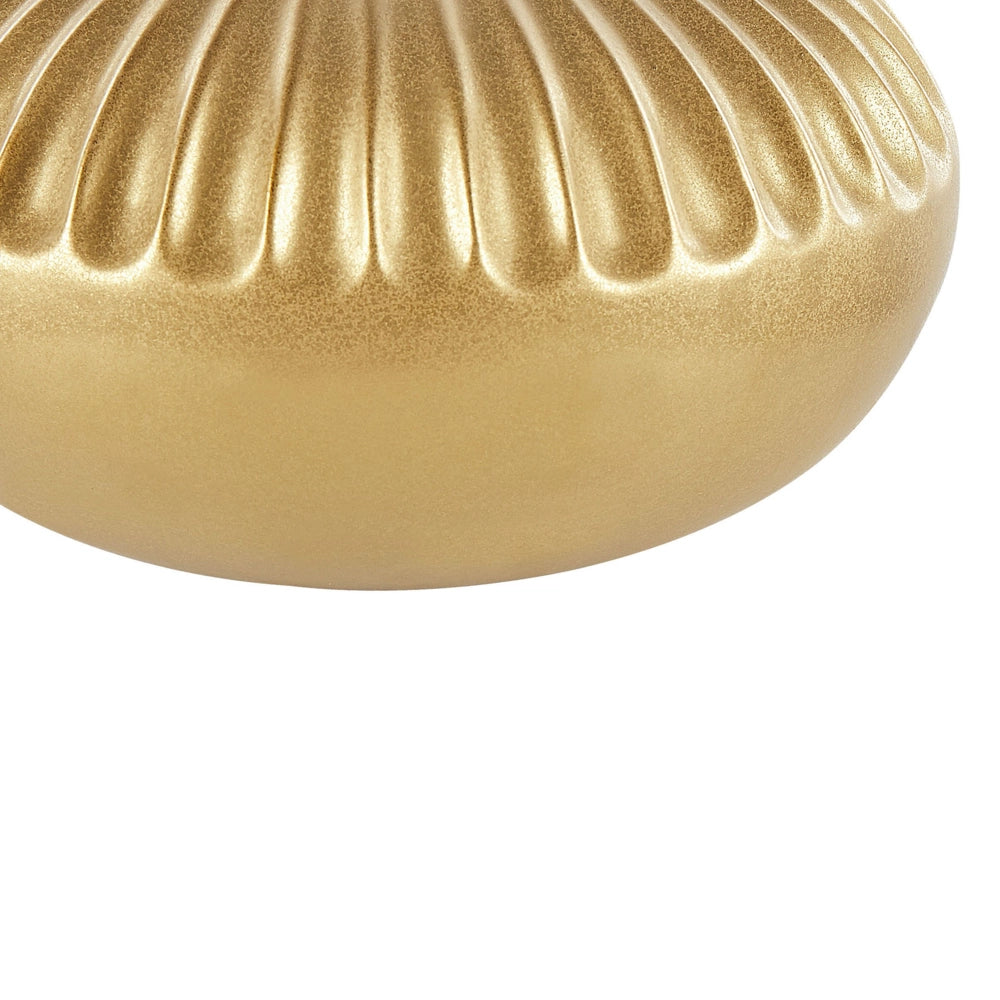 Vaso decorativo in gres porcellanato dorata da 20 cm Accessorio per la casa da tavolo Pezzo d'Stile glamour