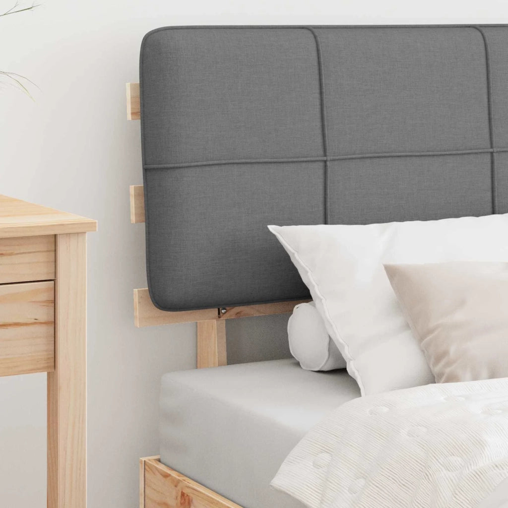 Letto con Testiera Rivestita Grigio chiaro 100 x 200 cm