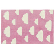 Tappeto ad tappetino Stampa Nuvola Rosa 60 x 90 cm passatoia a pelo corto per la sala giochi dei bambini