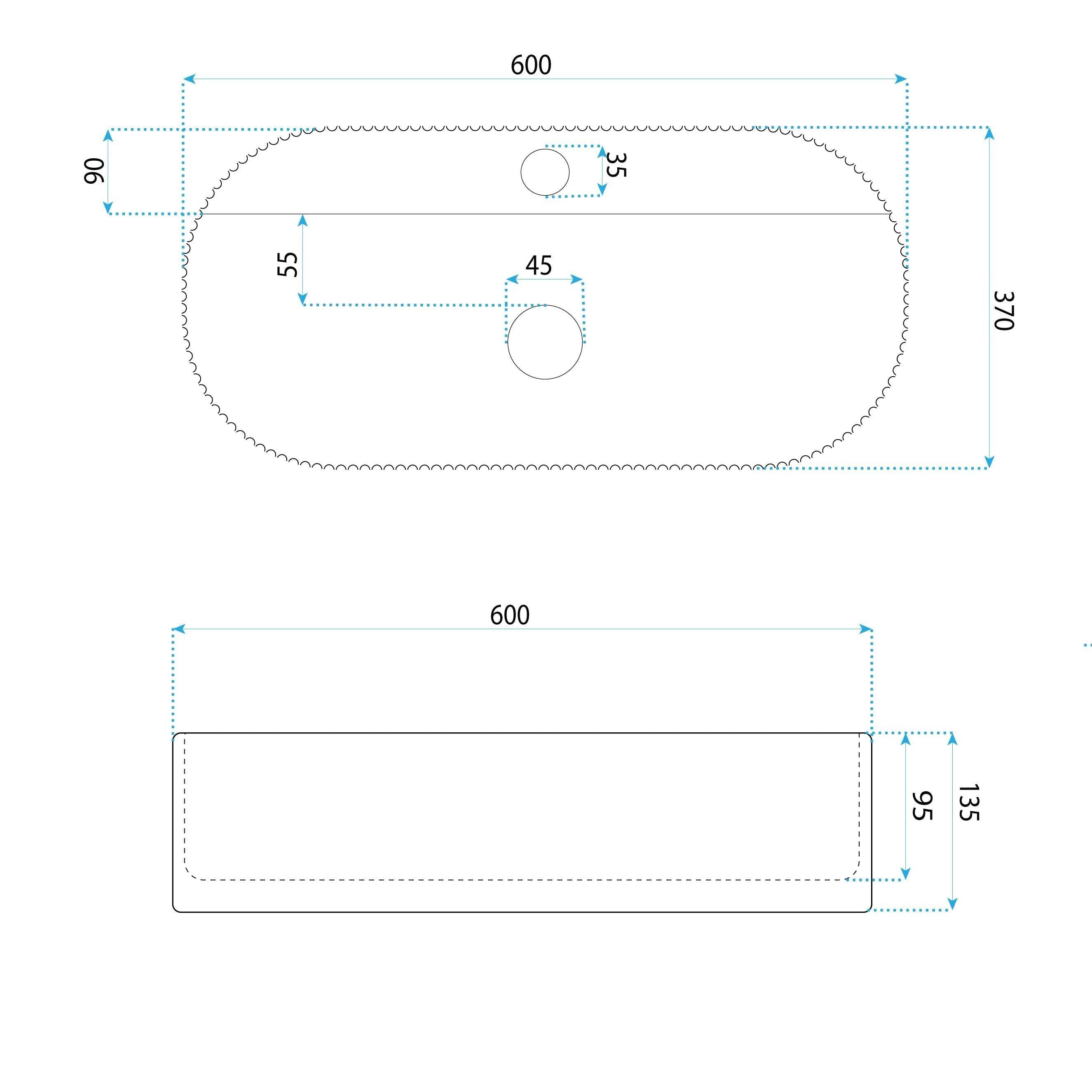 Lavabo Da Appoggio Rea Marcela 60 Ruststone