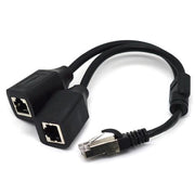 Trade Shop - Cavo Ethernet Rj45 Porta Lan Porta Da 1 A 2 Adattatore Connettore Maxtech Sp-l01 -