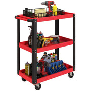 Carrello Multiuso con 3 Livelli ¨C Zephmum ¨C Metallo, Rot, 120 kg