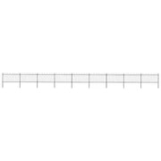 Recinzione da Giardino con Parte Superiore ad Anello in Acciaio 1506x100 cm Nero 277664