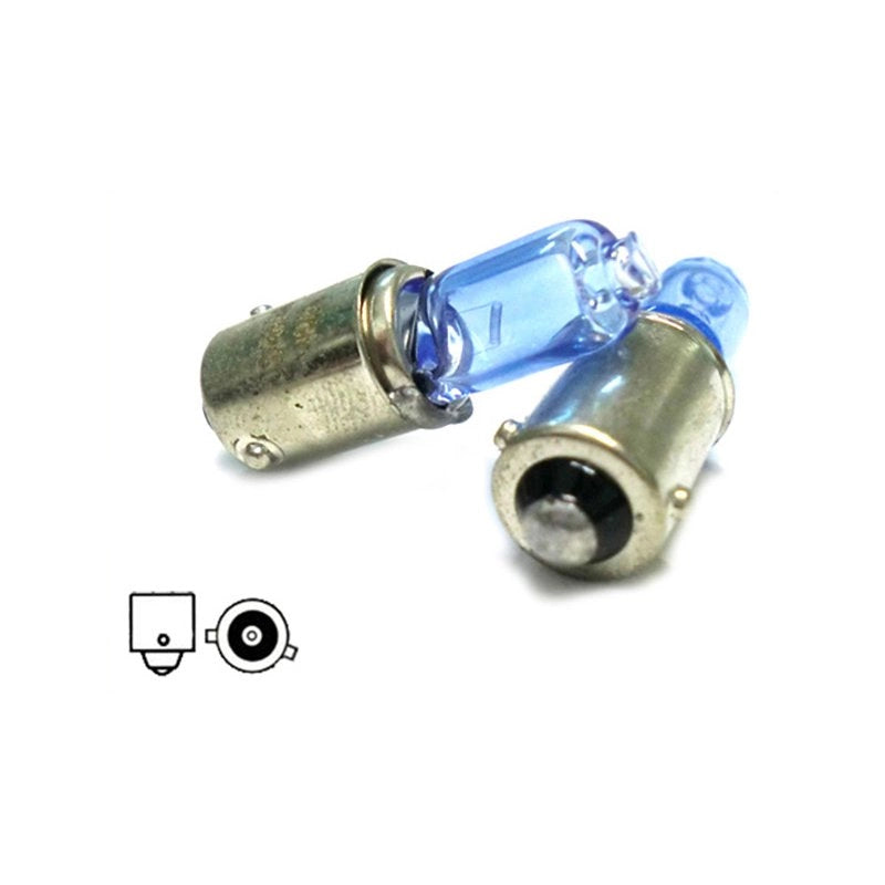 Lampada H6W 12V 6W BAX9s Bianco Effetto Gas Xenon Per Luci Posizione Auto