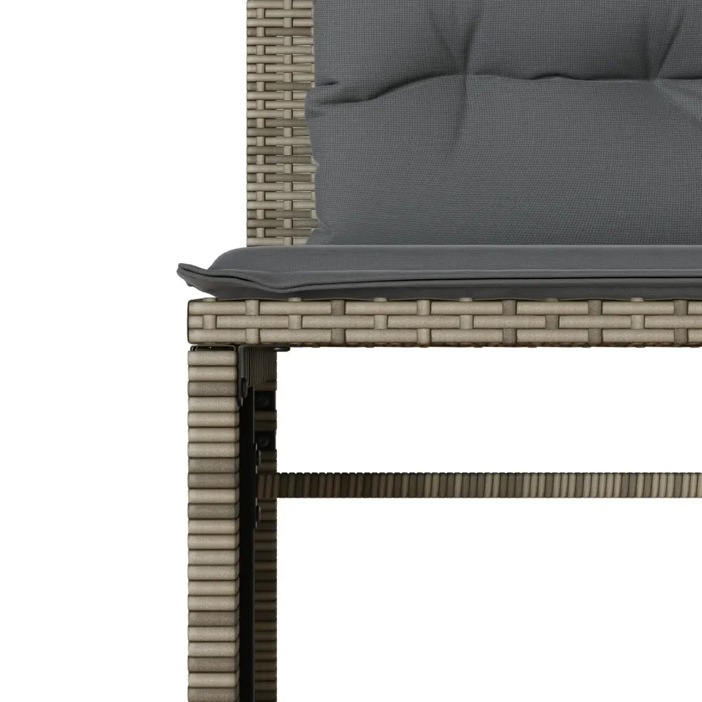 Set Divani da Giardino 4 pz | Set Salotto da Giardino con Cuscini in Polyrattan Grigio