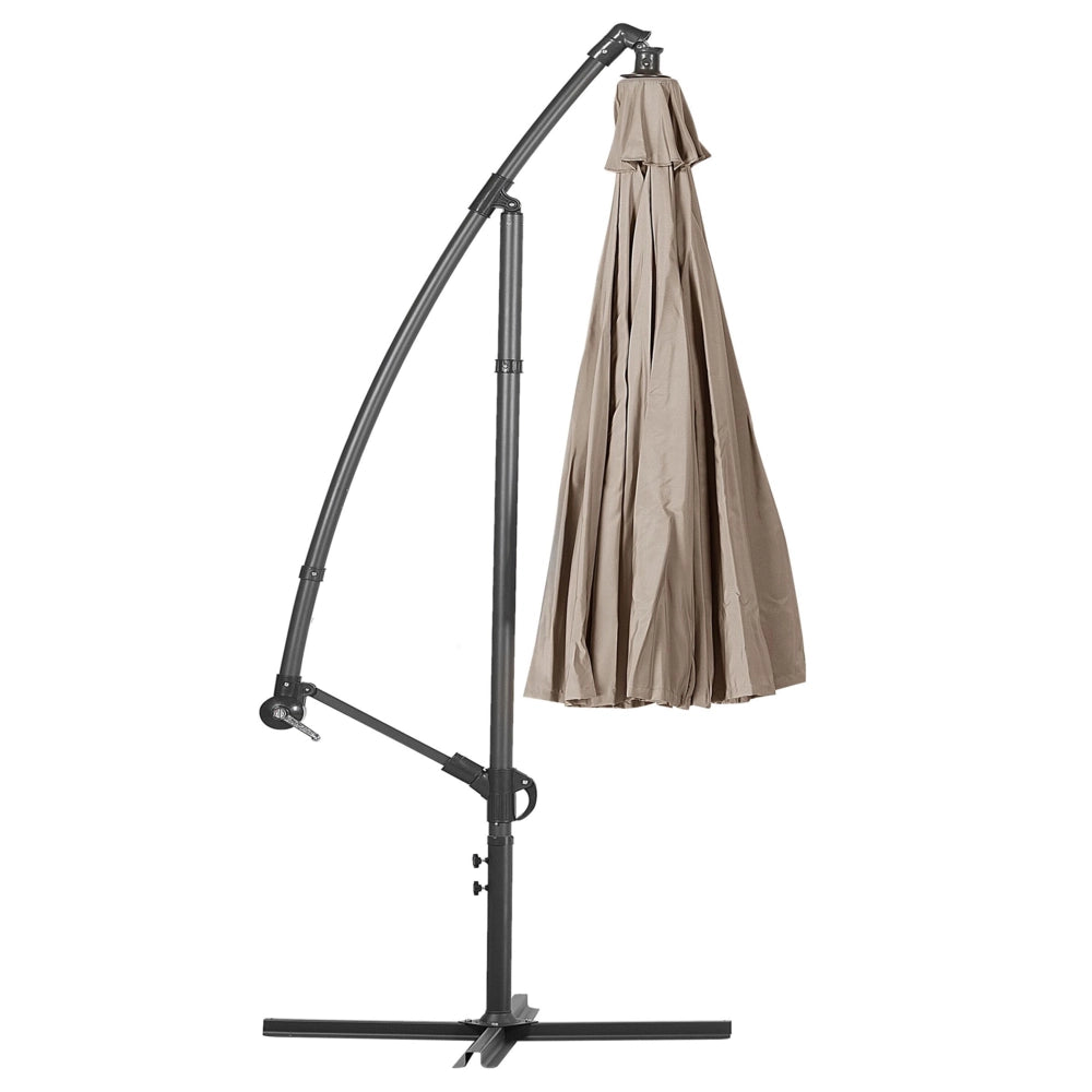 Ombrellone da giardino a sbalzo Struttura in alluminio beige Sabbia Tettoia in poliestere 235 x 268 x 268 cm Mobili da esterno