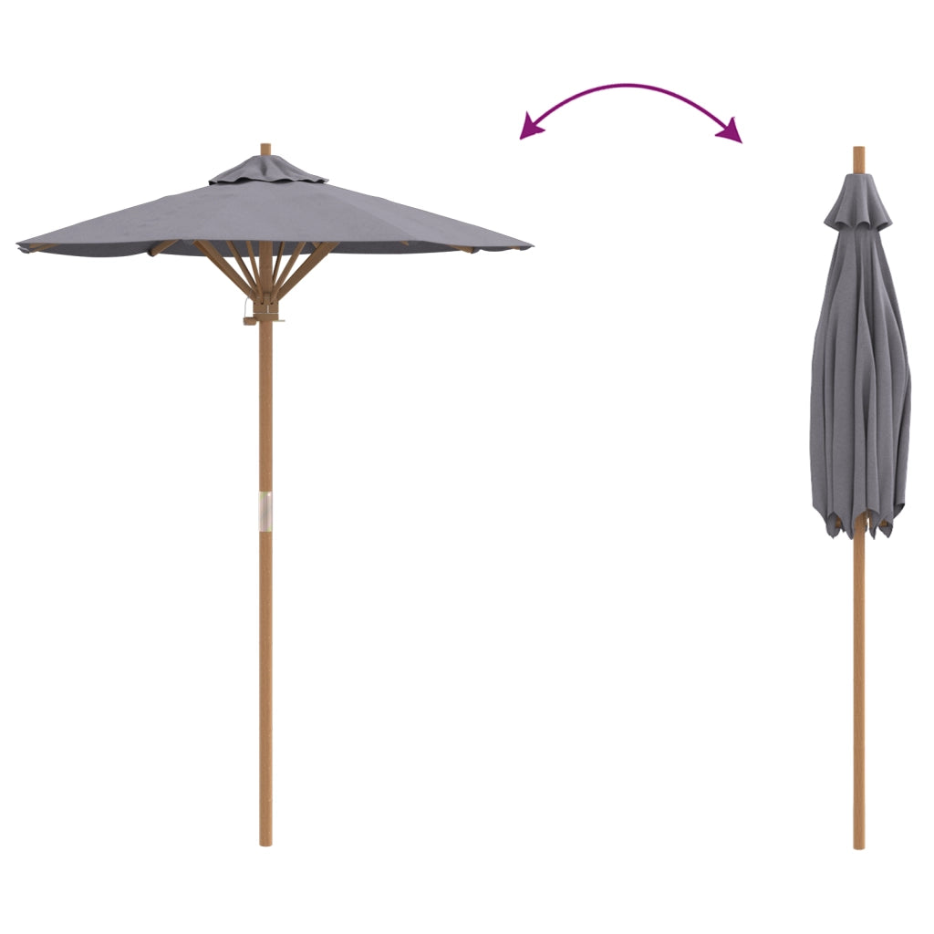 Parasol da Giardino Grigio Scuro 150x210 cm BambÃ¹