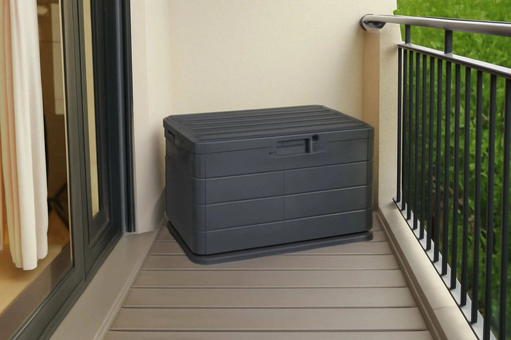 Cislago, Baule Chiusura Anta a Ribalta Made in Italy, 55x76x52h cm Grigio Antracite