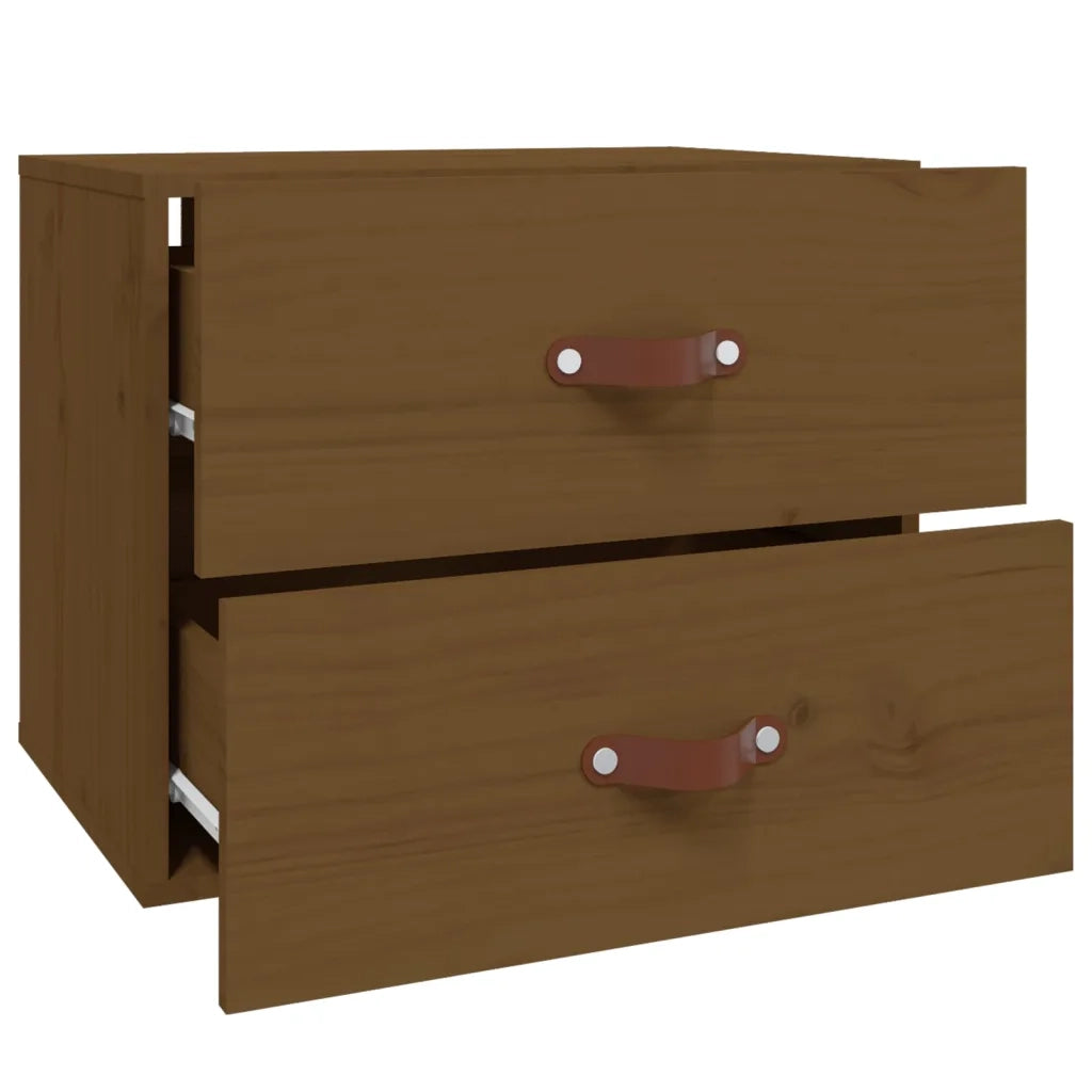 Comodino | Armadio da Notte | Mobiletto da notte a Muro Marrone ambra 50x36x40 cm
