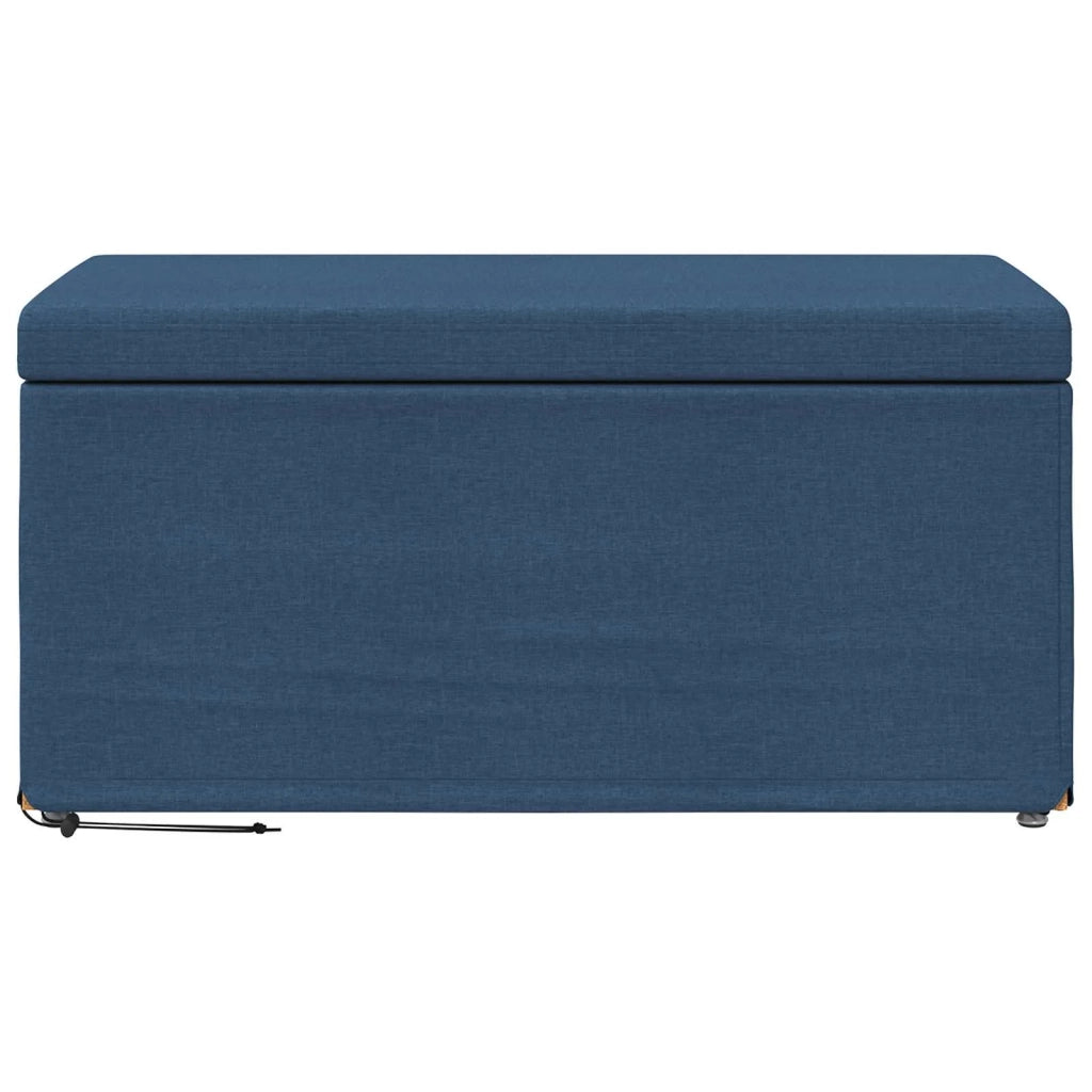 Pouf Blu 81 x 41 x 40 cm Tessuto e Legno Ingegnerizzato