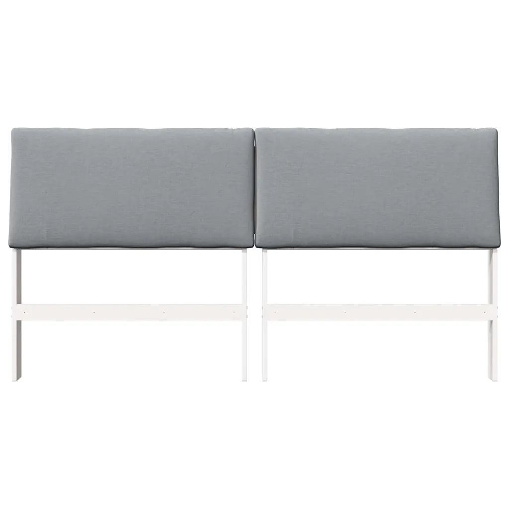 Testiera imbottita Grigio chiaro 180 cm Pino massello 879273