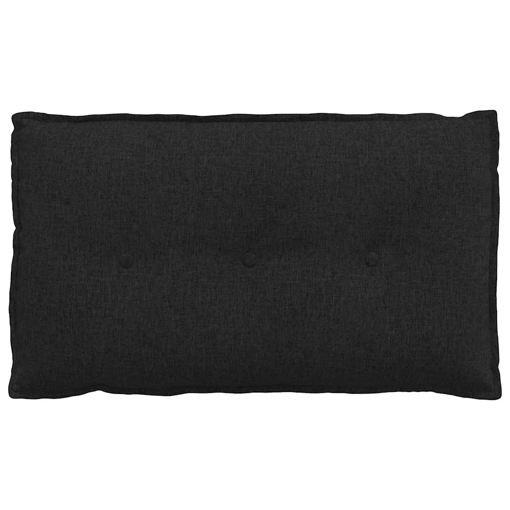 Cuscino per Schiena Nero 80 x 19 x 50 cm Tessuto