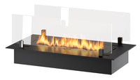 Bruciatore a Bioetanolo da Incasso 60x32x15 cm Insert Slim 600 Nero con Vetro