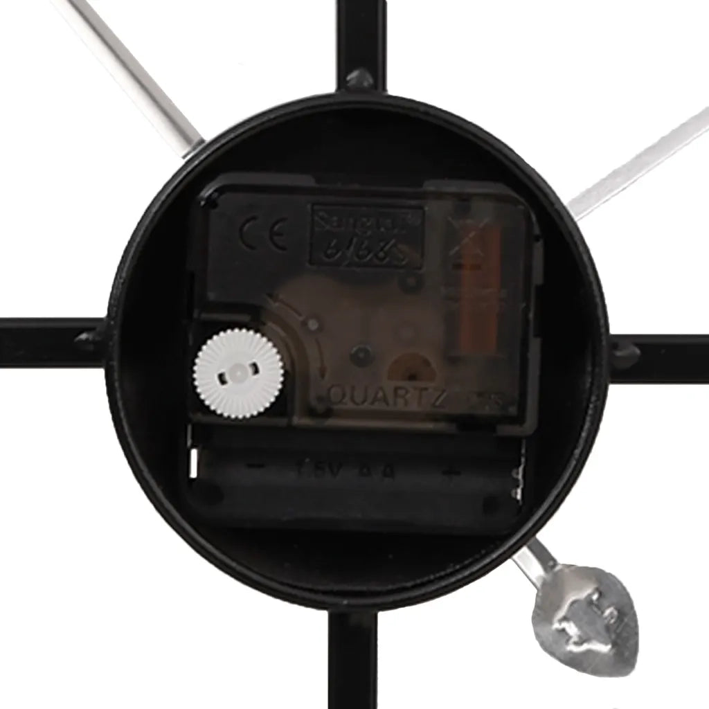 Orologio da Parete Nero Ã˜50 cm in Ferro