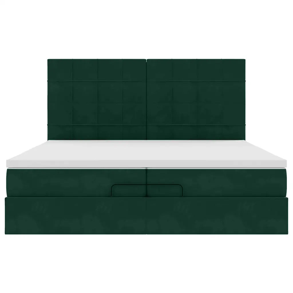 Struttura Letto Pouf con Materassi 200x200 cm Velluto 3313496