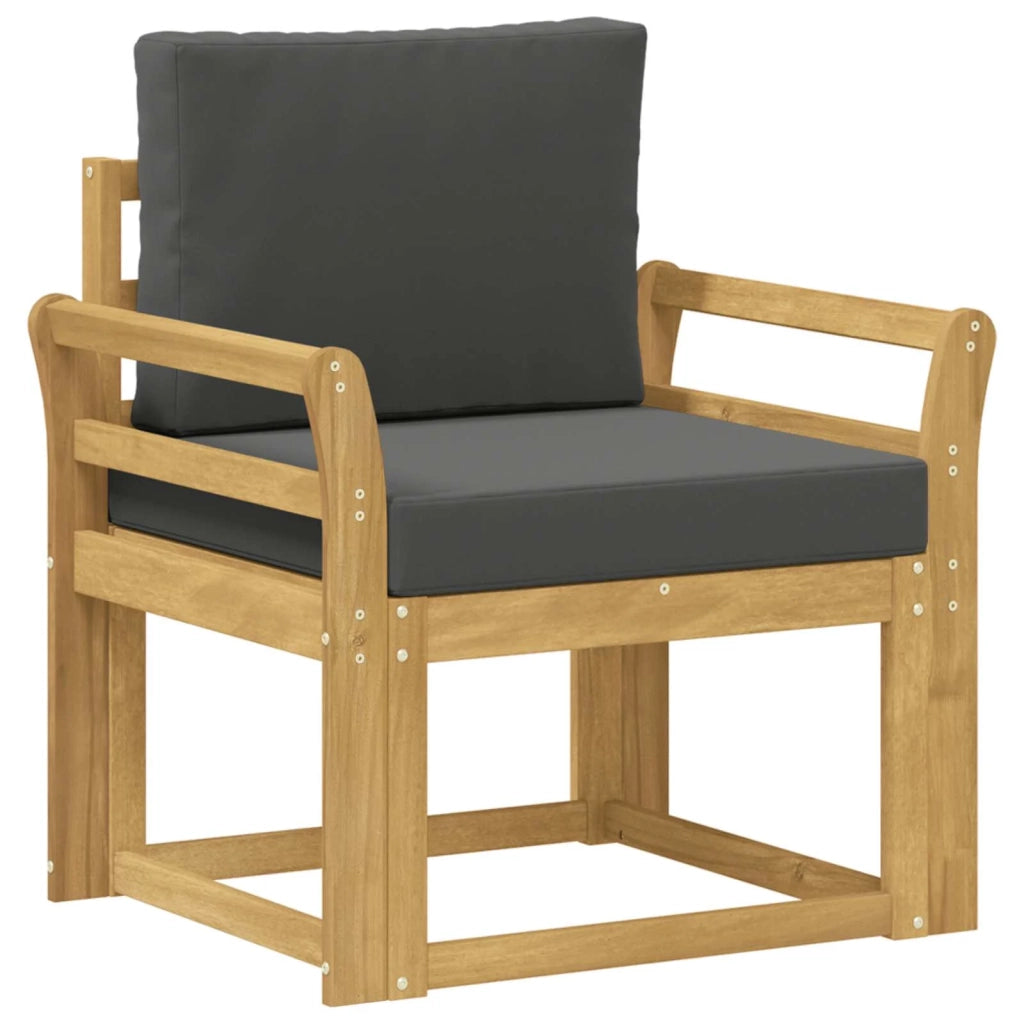 2 Pezzo Set di divani da esterno-Sofa da giardino Poliestere Bianco e Antracite 922771