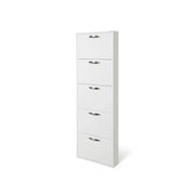 Scarpiera Serena 5 ante salvaspazio 180x65x15 colore bianco frassinato