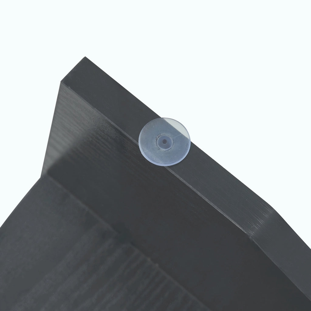 TAVOLINO ROTONDO 80x36 cm in vetro temperato e MDF nero