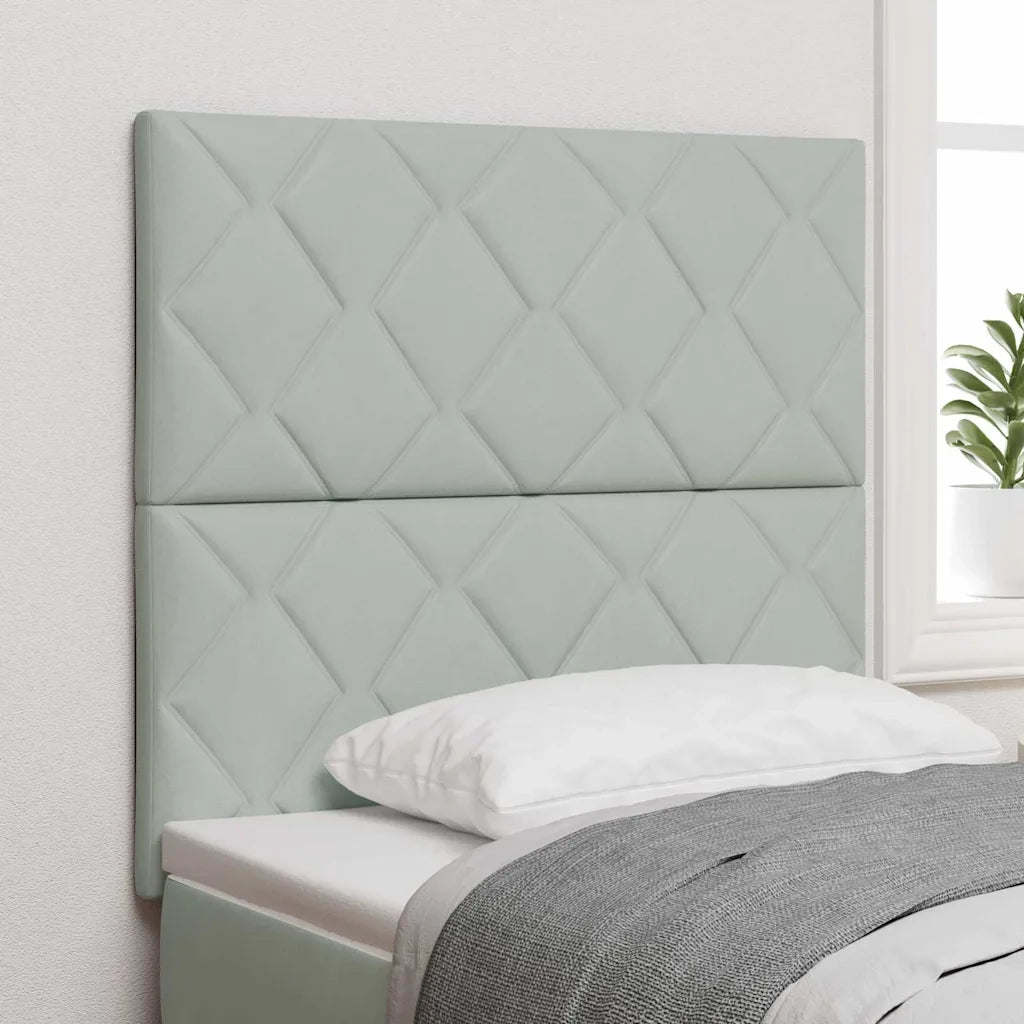 Testiera Grigio chiaro 100 cm Velluto 3337906