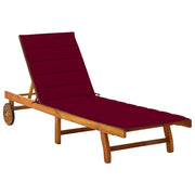 Lettino prendisole sedia a sdraio lettino prendisole letto da giardino mobili da esterno per patio con cuscino legno massello di acacia 02_0012402