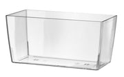 Vaso Rettangolare 26x13x13 cm in Plastica Coimbra 25 Trasparente