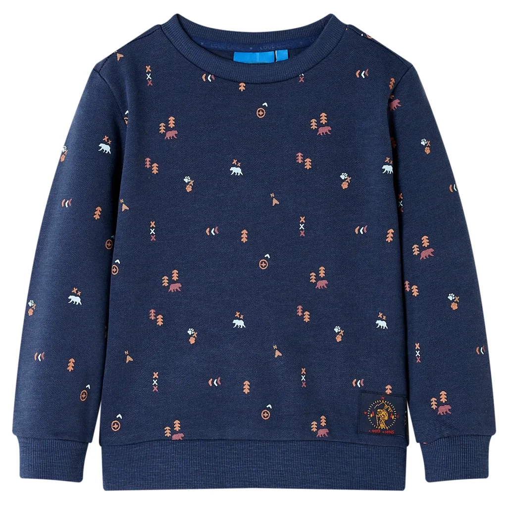 Felpa da Bambino Blu Marino MÃ©lange 104cod mxl 109886