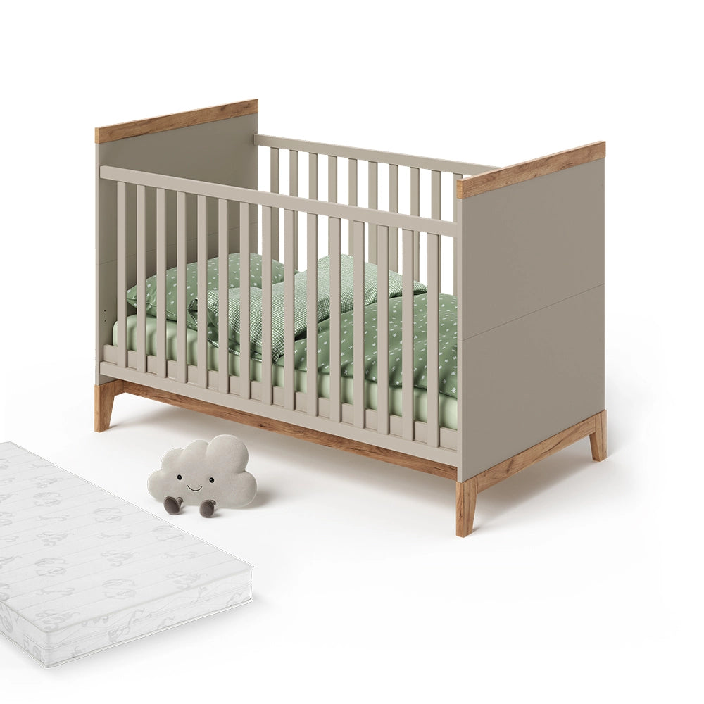 Vitalispa culla neonato Cashmere/Artigianale 70x140 cm con materasso
