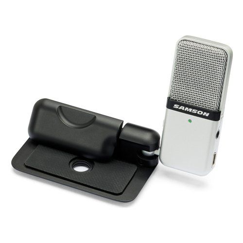 Microfono usb samson sagomic go mic silver e black