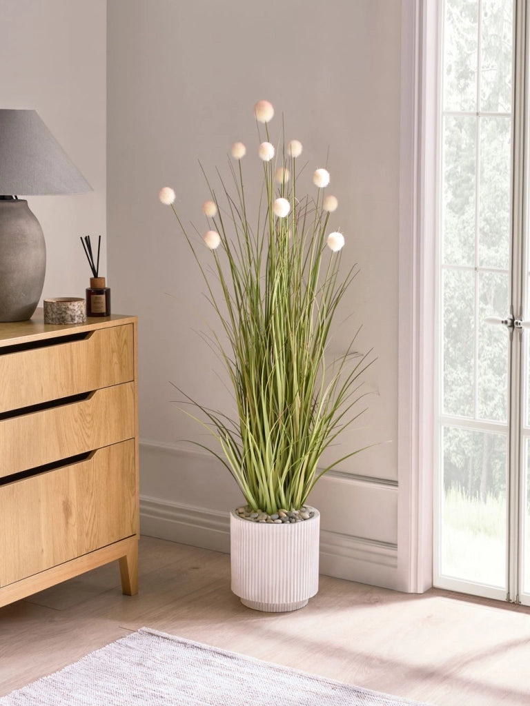 Pianta artificiale in vaso Materiale sintetico verde e vaso di plastica nero 120 cm Accessorio decorativo per la casa