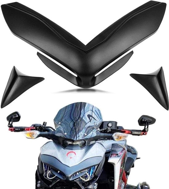 Capoclaccia per motocicletta - Estremità di protezione - Anteriore - Estensione - Nero - Copertura - Adatto per Kawasaki Z900 2017-2019