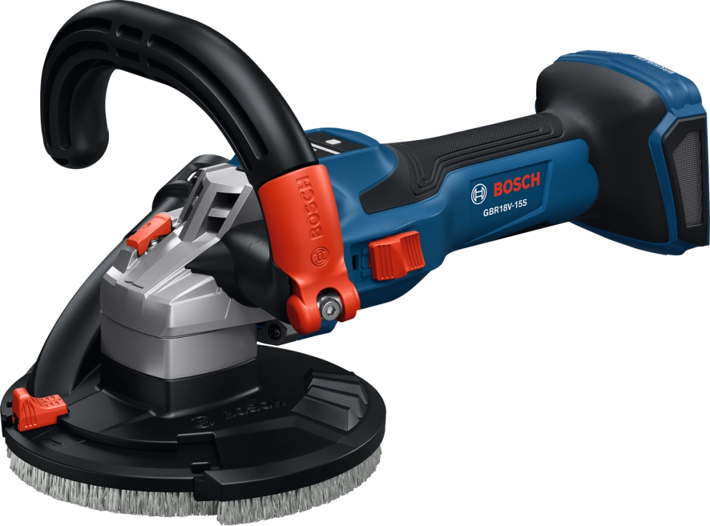 Bosch GBR 18V-15 S – Levigatrice per Calcestruzzo 18 V, 125 mm, brushless, naked