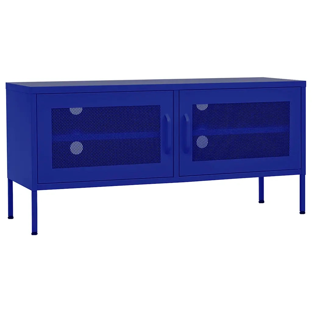 Mobile TV Blu Marino 105x35x50 cm in Acciaio